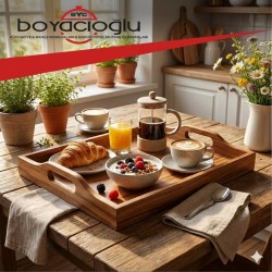 BALSA BLS-AKS1049 AKASYA AHŞAP TEPSİ 33X22