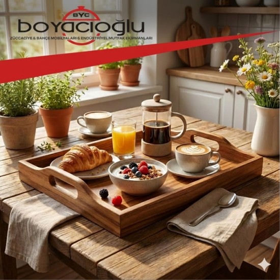 BALSA BLS-AKS1049 AKASYA AHŞAP TEPSİ 33X22