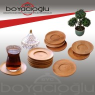 BALSA BLS-TBK01 BAMBU YUVARLAK ÇAY TABAĞI 6LI