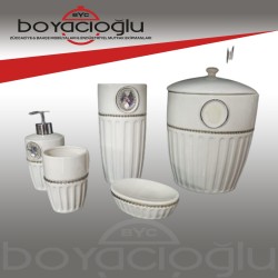 PAÇİ BNY-500292 PORSELEN TAŞLI BANYO SETİ