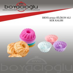 BRNS.50551 SİLİKON 6LI KEK KALIBI