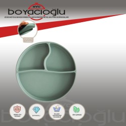 BRNS.50885 HİJYENİK SİLİKON MAMA TABAK BÖLMELİ