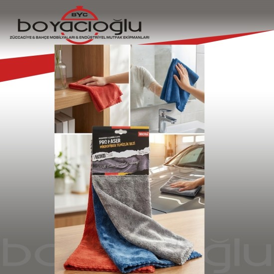 MICRA BUR-6006 MİKROFİBER TEMİZLİK BEZİ 3LÜ 40X30 