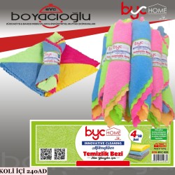 BYC HOME MİKROFİBER 4LÜ TEMİZLİK BEZİ