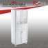 CA-330 GÜL 4 KAPAKLI CAMLI BANYO DOLABI