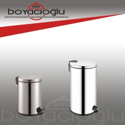 ÇELİK ÇÖP KOVASI PEDALLI 12LT