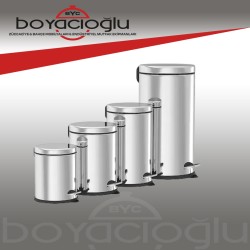 ÇELİK ÇÖP KOVASI PEDALLI 16LT