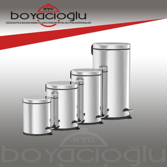 ÇELİK ÇÖP KOVASI PEDALLI 20LT