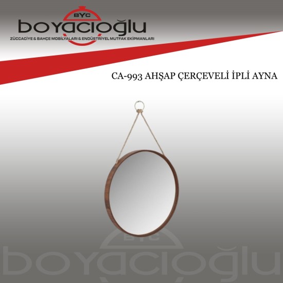 CA-993 AHŞAP ÇERÇEVELİ İPLİ AYNA