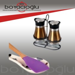 PAÇİ CAM-400469 STANDLI 2Lİ TUZLUK BİBERLİK