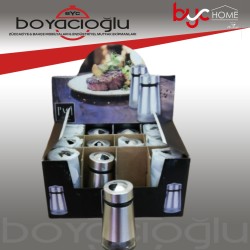 CAM-400642 DÖNER BAŞLIKLI ÇELİK TUZLUK BİBERLİK