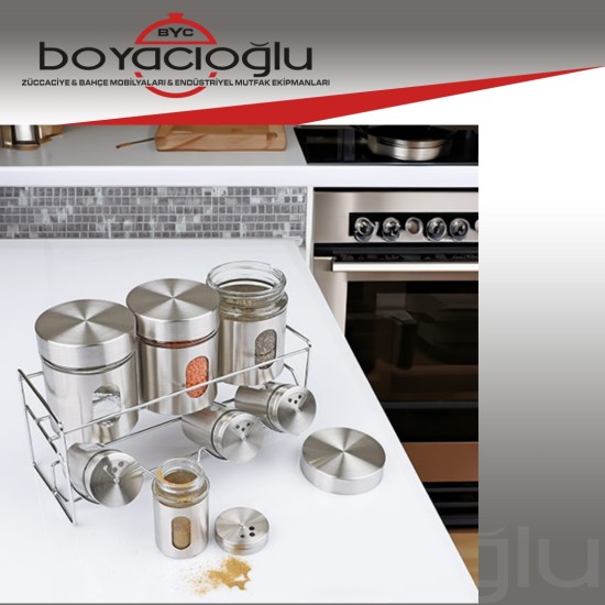 CAM-430 METAL 7Lİ BAHARATLIK