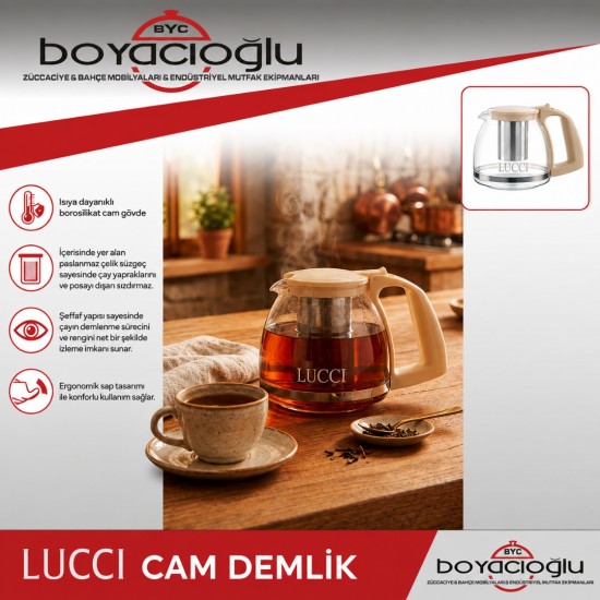 LUCCI CAM-5701 CAM DEMLİK 1100ML