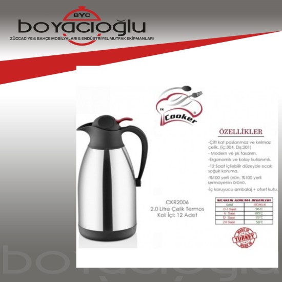COOKER CKR2006 ÇELİK TERMOS 2LT (12)