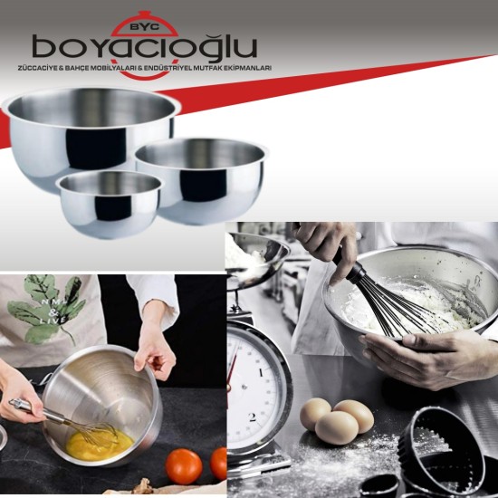 MAYONEZ TENCERESİ ÇELİK KASE 32CM 10,60 LT MAYONEZ TENCERESİ ÇELİK KASE 32CM 10,60 LT