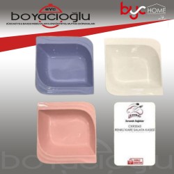 COOKER CKR3043 RENKLİ KARE SALATA KASE 26X25X7,5