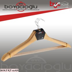 CLKN-141 HORTUMLU AHŞAP ELBİSE ASKI 3LÜ