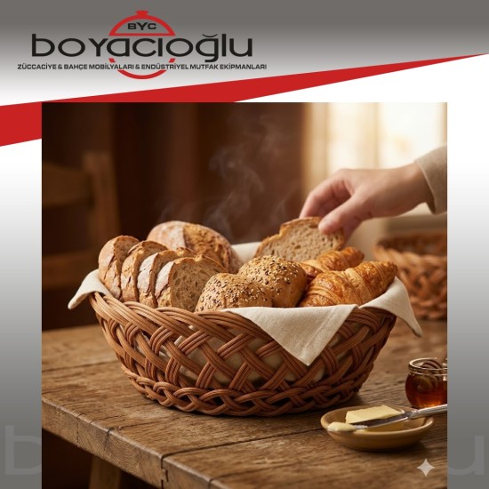 BYCOMO COM-336 RATTAN OVAL EKMEK SEPETİ