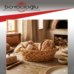 BY COMO COM-338 RATTAN EKMEK SEPETİ