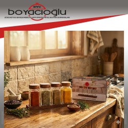 BYCOMO COM-473 STANDLI 4LÜ KARE BAHARATLIK