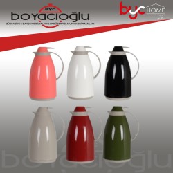 CRM6001 RENKLİ PLASTİK CAM TERMOS 1LT