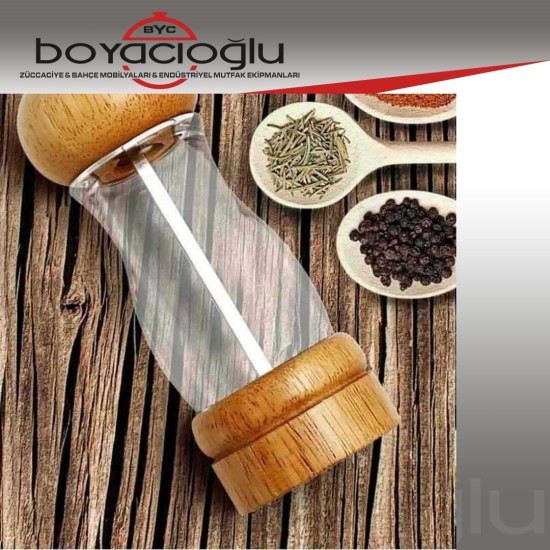 DCAA-160 AKRİLİK AHŞAP BİBER DEĞİRMENİ 16CM