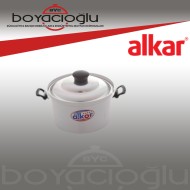 ALKAR ELOKSAL DÜZ KULPLU TENCERE 38NO
