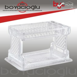 ERKOÇ E-197 İKİ KATLI TABAKLIK  ( ŞEFFAF )