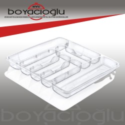 ERKOÇ E-204 JUMBO ÇEKMECE KAŞIKLIK  (ŞEFFAF)
