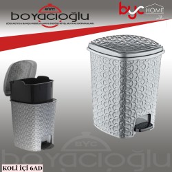 ERKOÇ E-248 STAR PEDALLI ÇÖP KOVASI 12LT