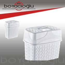 ERKOÇ E-258 RATTAN STAR ÇİFT KAPAK ÇÖP KOVASI 7LT