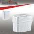 ERKOÇ E-258 RATTAN STAR ÇİFT KAPAK ÇÖP KOVASI 7LT