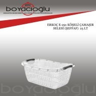 ERKOÇ E-291 KÖŞELİ ÇAMAŞIR SELESİ (ŞEFFAF)  25 LT