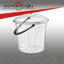 ERKOÇ E-320 ÖLÇÜLÜ ŞEFFAF KAPAKLI KOVA 3NO 10LT
