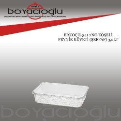 ERKOÇ E-341 2NO KÖŞELİ PEYNİR KÜVETİ (ŞEFFAF) 3,2LT