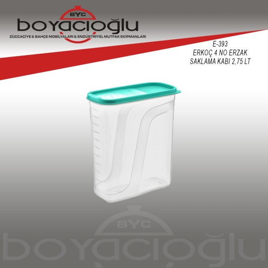 ERKOÇ E-393 4NO ERZAK SAKLAMA KABI 2,75 LT