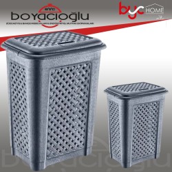 ERKOÇ E-570 RATTAN KİRLİ ÇAMAŞIRLIK 54LT