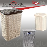 ERKOÇ E-571 RATTAN YILDIZ KİRLİ ÇAMAŞIRLIK 60LT