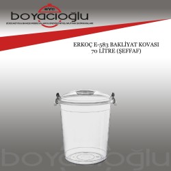 ERKOÇ E-583 BAKLİYAT KOVASI 70LT (ŞEFFAF) 