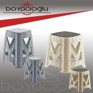 ERKOÇ E-600 RATTAN YILDIZ TABURE BÜYÜK