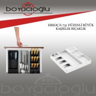 ERKOÇ E-731 DÜZENLİ BÜYÜK KAŞIKLIK BIÇAKLIK