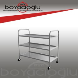 KROM SERVİS ARABASI 3 KATLI 55X86X90