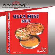 OLCA 3LÜ MİNİ FIRIN TEPSİ SET 26-30-34