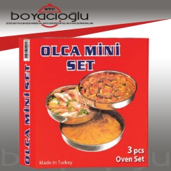 OLCA 3LÜ MİNİ FIRIN TEPSİ SET 26-30-34