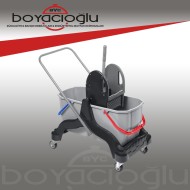 ENDÜSTRİYEL TEMİZLİK ARABASI (PLASTİK ŞASE PLASTİK SIKMA)