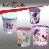 ERD-038 ERDEM 3NO PEDALLI ÇÖP KOVASI DESENLİ 12LT