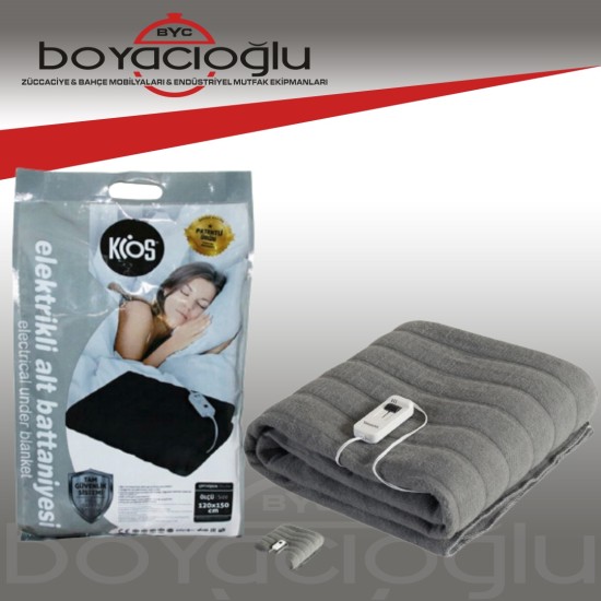 KİOS ÇİFT KİŞİLİK ELEKTRİKLİ BATTANİYE 120X150 KİOS ÇİFT KİŞİLİK ELEKTRİKLİ BATTANİYE 120X150