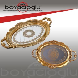 GLASSCOM RETRO İŞLEMELİ PLS TEPSİ