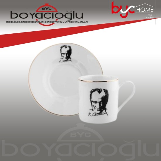 GÖNÜL G3260 ATATÜRK 2Lİ KAHVE FİNCAN TK GÖNÜL G3260 ATATÜRK 2Lİ KAHVE FİNCAN TK