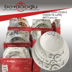 GÜRAL SAMİ ÇİÇEKLİ YEMEK TK 24PRÇ